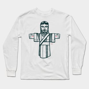 Jesus Christ Open arms illustration Long Sleeve T-Shirt